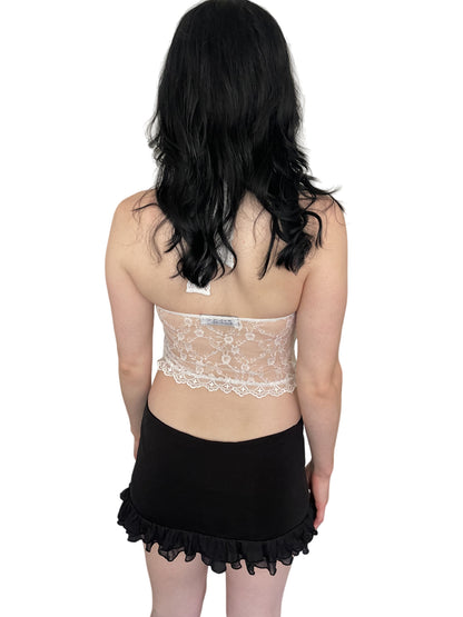 Celestia Bloom - Lace Halter Crop Top