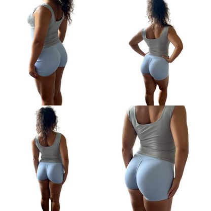 Sky Serenity - Baby Blue Booty Shorts
