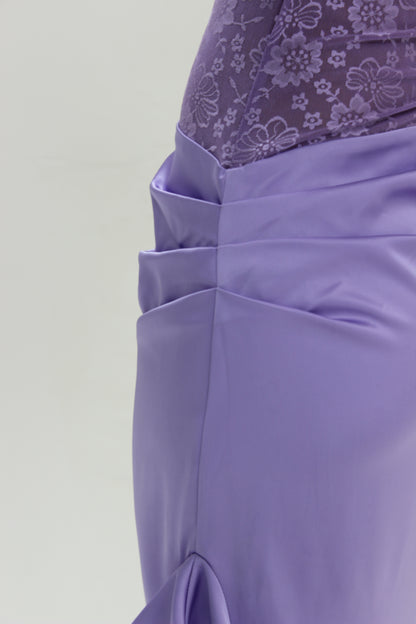 Lilac Élevé - Blush Satin Midi Dress