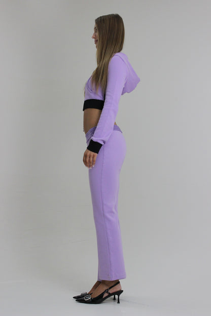 Lilas - Fitted Zip Up Hoodie