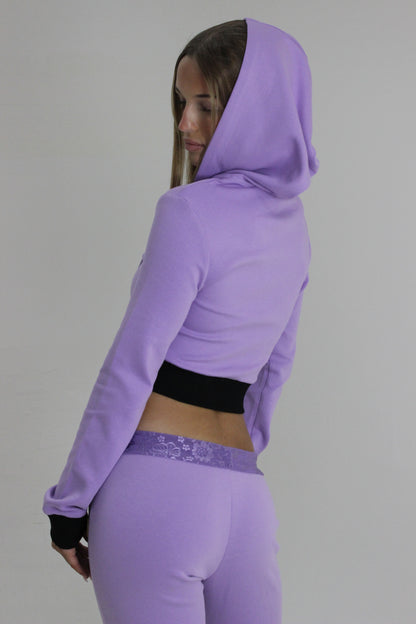 Lilas - Fitted Zip Up Hoodie