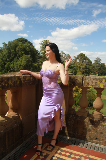 Lilac Élevé - Blush Satin Midi Dress