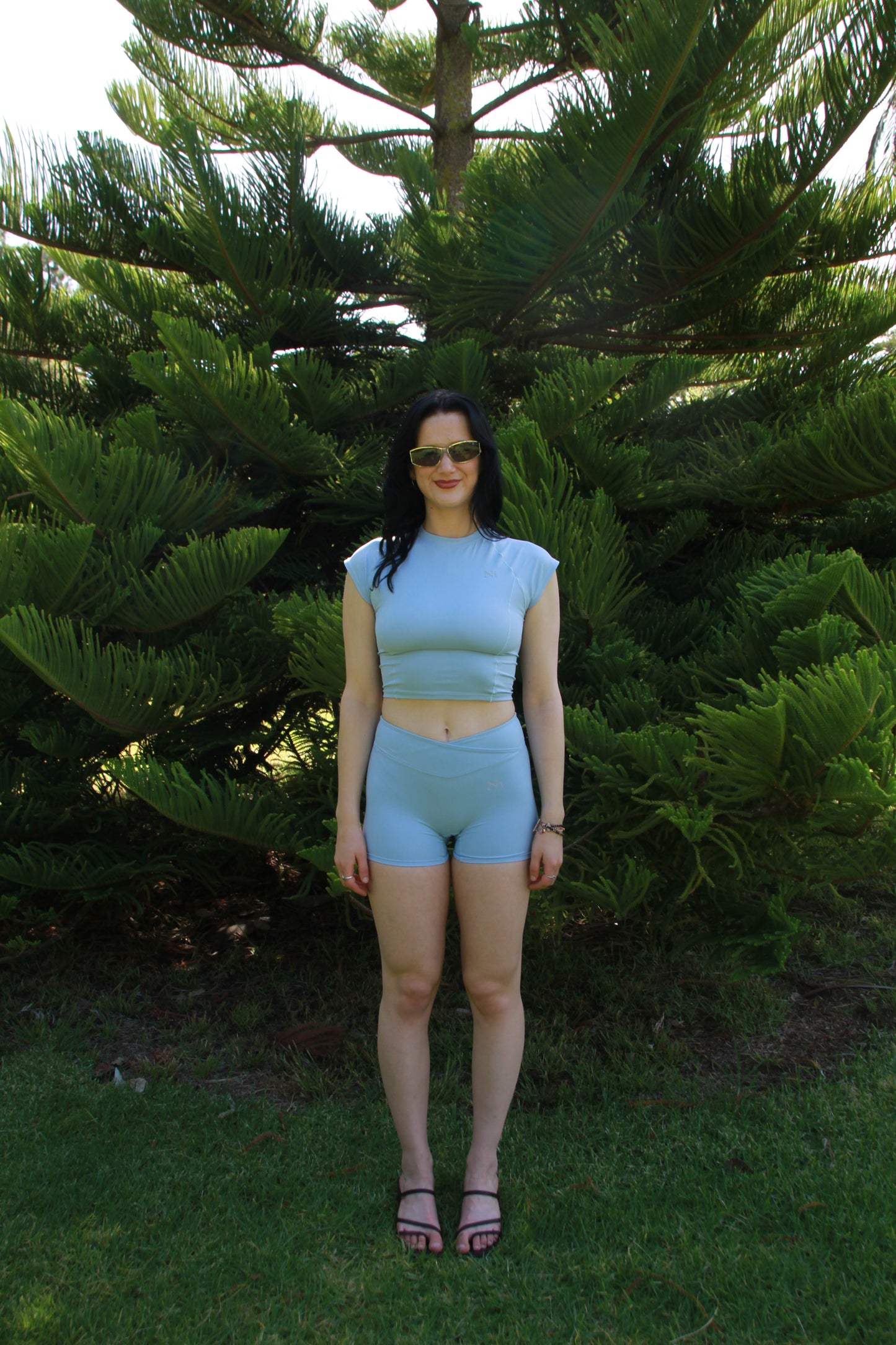 Sky Serenity - Baby Blue Booty Shorts