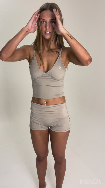 Second Skin - Camel Contour Tank Top